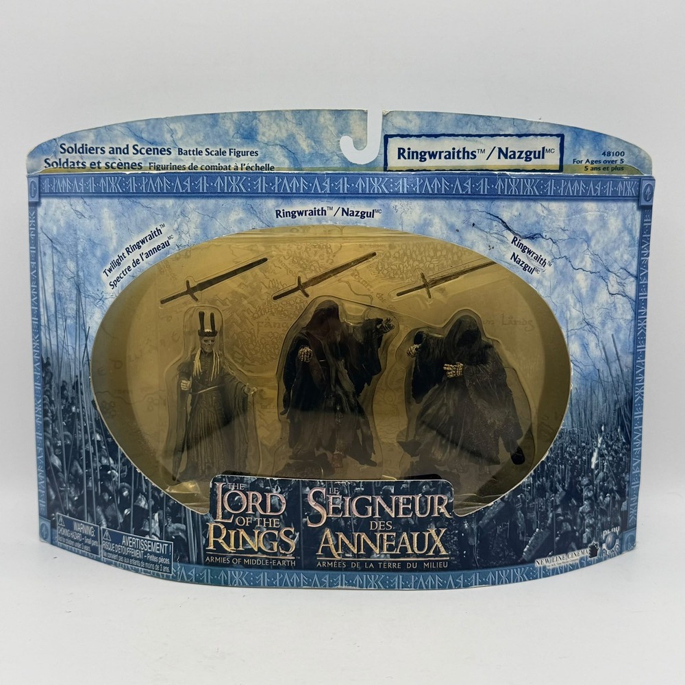 Play Along Lord of the Rings Ringwraiths Nazgul Figures Set 3 Pack Black Grey